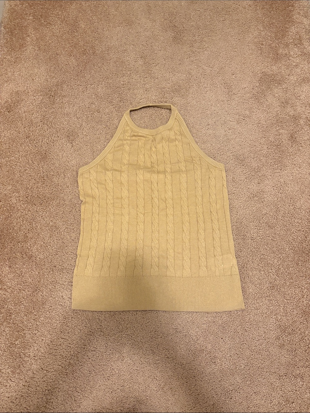 Everlane The Cable Halter in Cotton Cashmere
